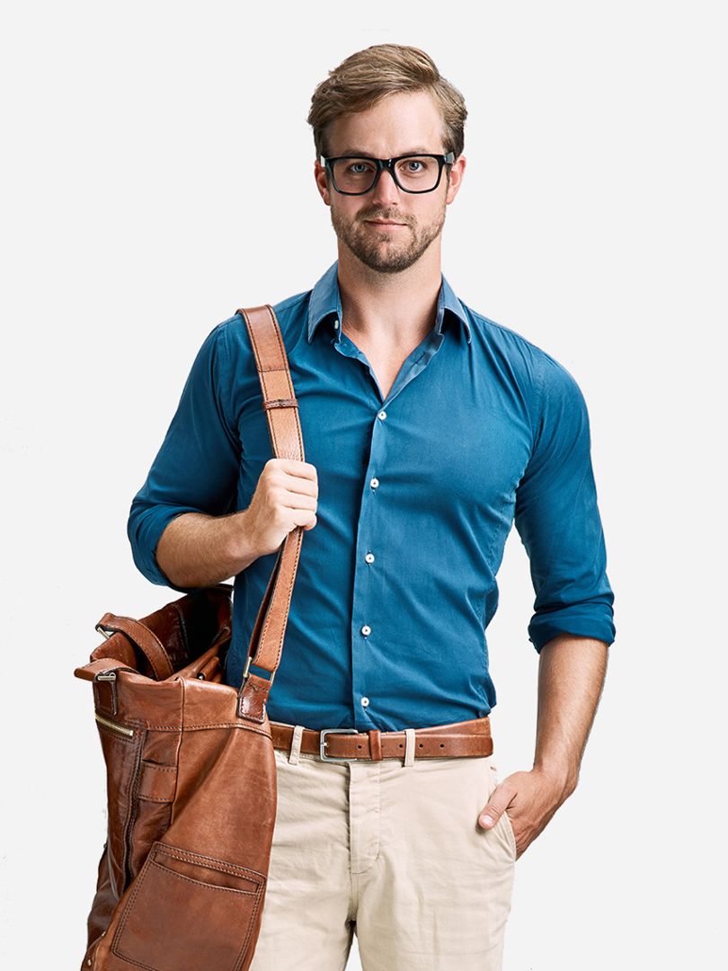 Dark blue classic long sleeves shirt - 16 - Dark blue classic long sleeves shirt